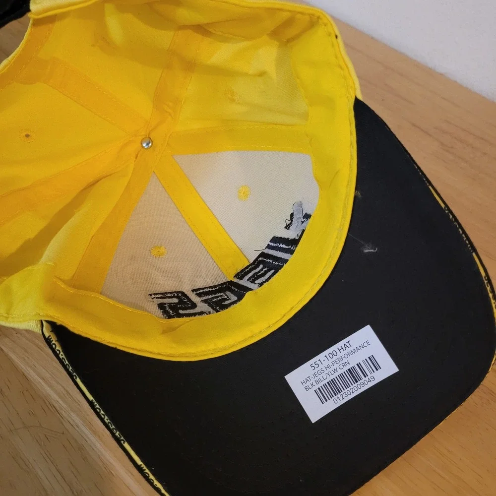 JEGS‎ High Performance Racing Hat Yellow Black Adjustable Baseball Cap 551-100